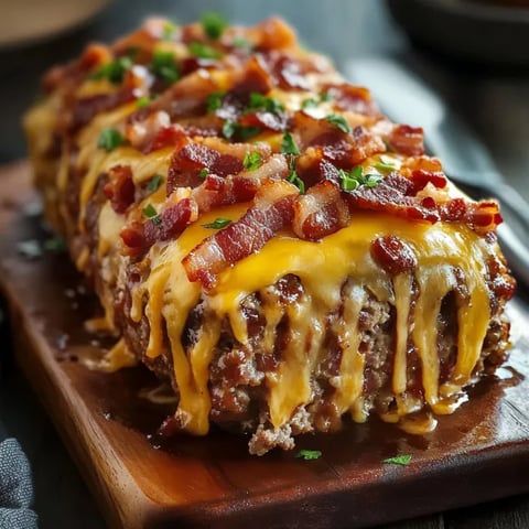 Hackbraten mit Bacon und Käse