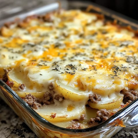 Saftiger Kartoffel Hackauflauf