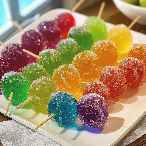Frozen Candy Grapes with Jello