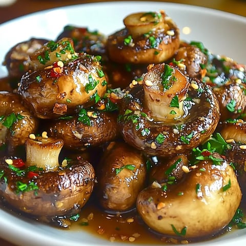 Feine Knoblauchbutter Pilze