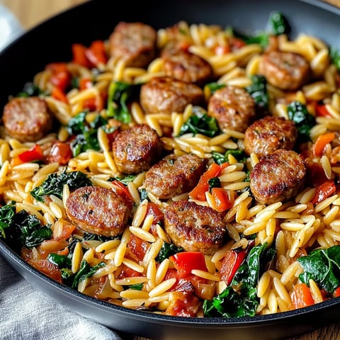 Italienische Wurst und Orzo