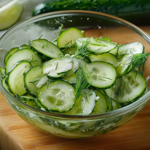 Knackiger Gurkensalat mit Dill