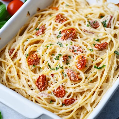 Schnelle und cremige Feta-Pasta mit Tomaten