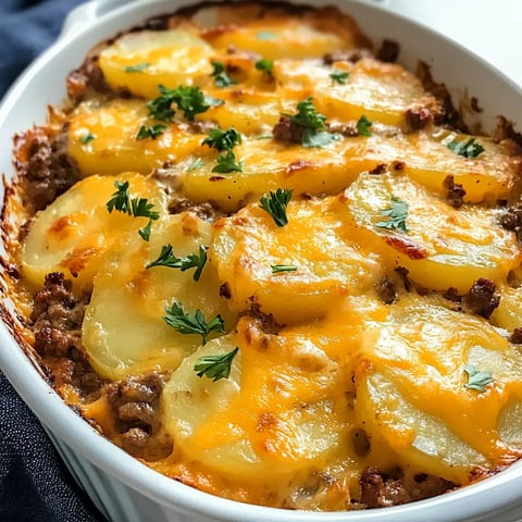 Leckerer Auflauf mit Hackfleisch und Kartoffeln