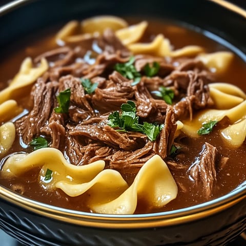 Herzhaftes Rind und Nudeln