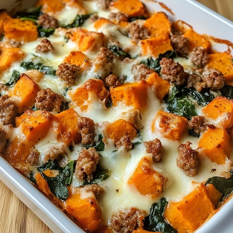 Leckerer Süßkartoffelauflauf mit Pute