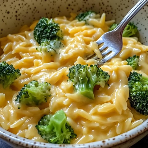 Cremiger Brokkoli-Käse-Orzo