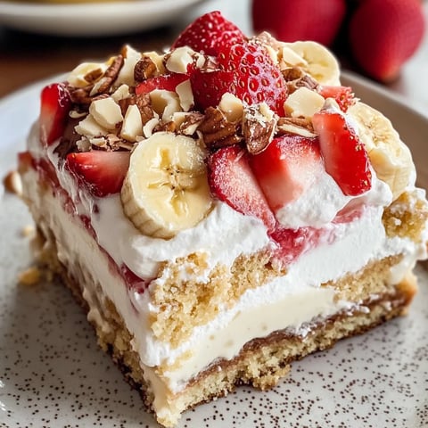 Fruchtiger Bananen-Schicht-Kuchen