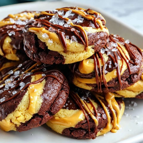 Ein Teller mit Brownie Keksen und Erdnussbutter.