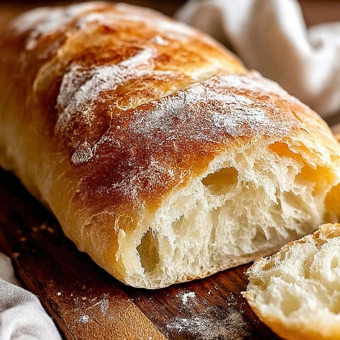 Ein Stück Ciabatta-Brot.