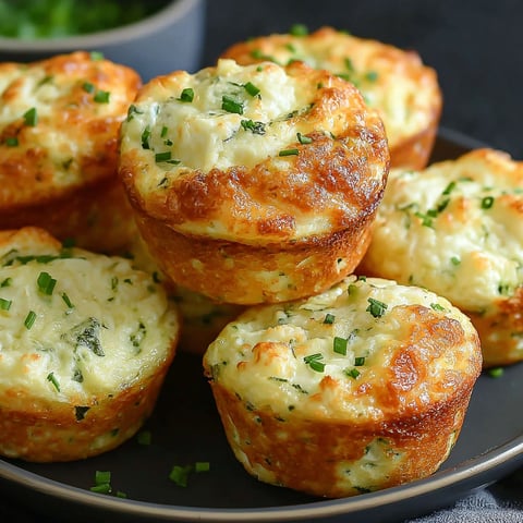 Fluffige Quark-Eier-Muffins auf einem Teller.