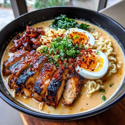 Eine Schüssel mit Hühnchen, Eiern und Nudeln.