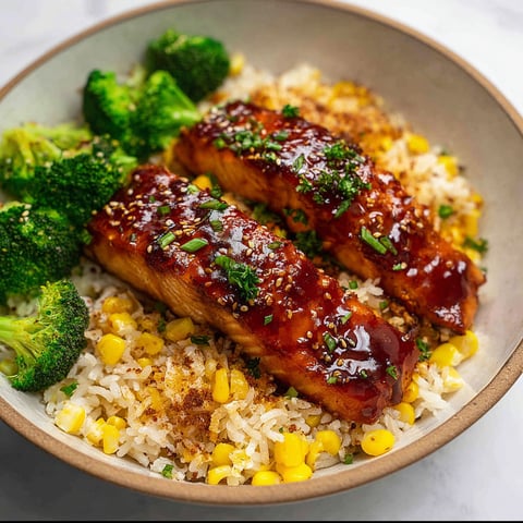 Eine Schüssel mit Reis und Brokkoli.