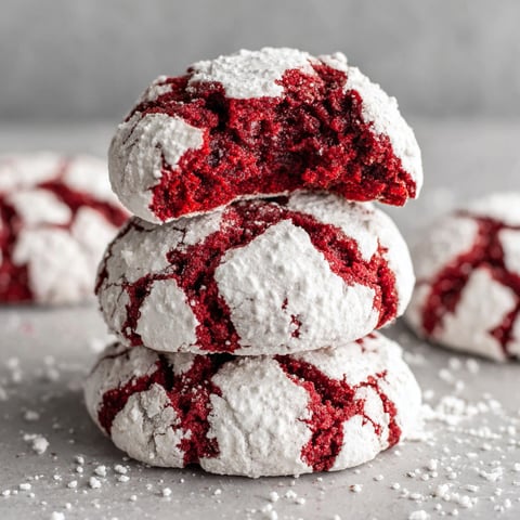 Ein Stapel rote Samt Kekse.