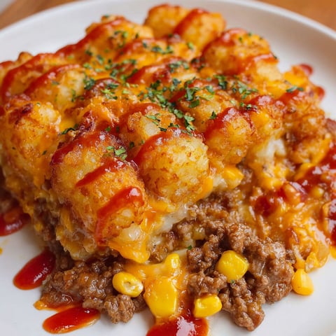 Ein Teller mit Essen in roter Sauce.