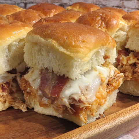 A plate of BBQ Pulled Pork Sliders.
